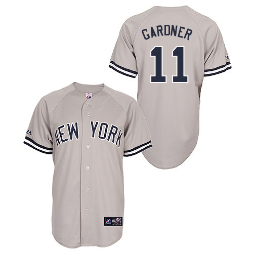Brett Gardner #11 Youth Baseball Jersey-New York Yankees Authentic Road Gray MLB Jersey - Click Image to Close